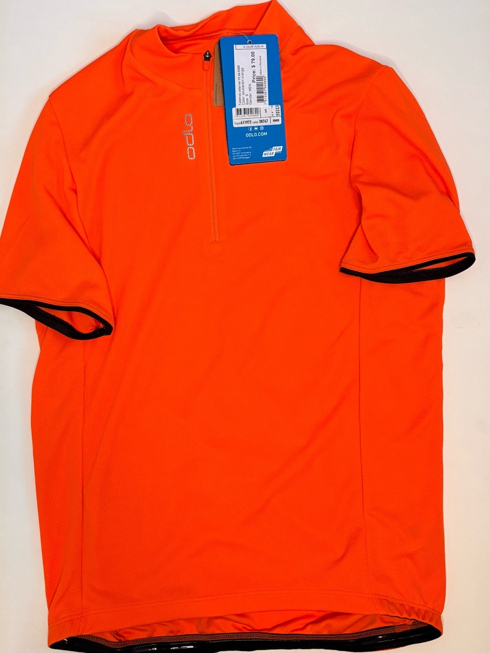 Odlo Men’s Short Sleeve Jersey in Bright Orange